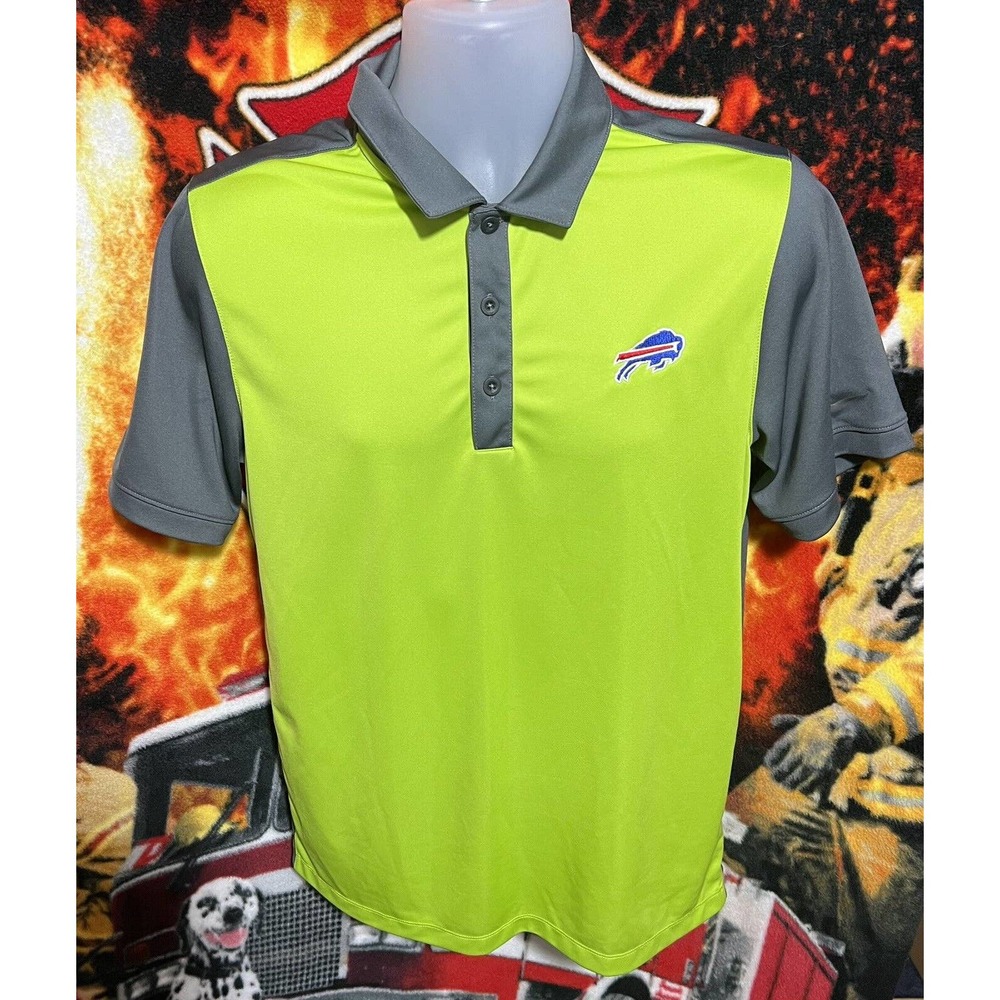 Buffalo Bills NFL Nike Dri-Fit Short Sleeve Men's Polo - Size S Lime Green/Gray‎